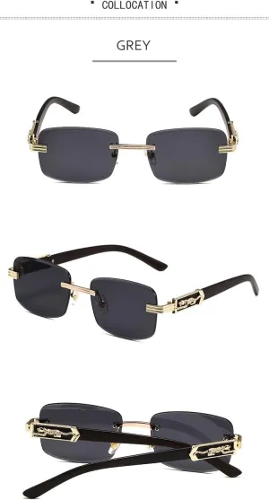 Square lens Metal Sun Glasses Trendy Sunglasses UV400 Eyeglasses Trendy Sunglasses Cycling Driving