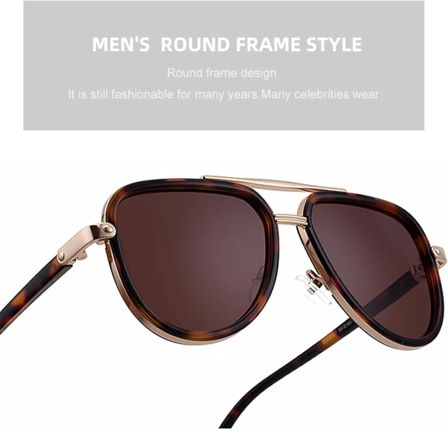 Steampunk Sunglasses for Men Luxury Vintage Oval Metal Frame Punk Double Beam