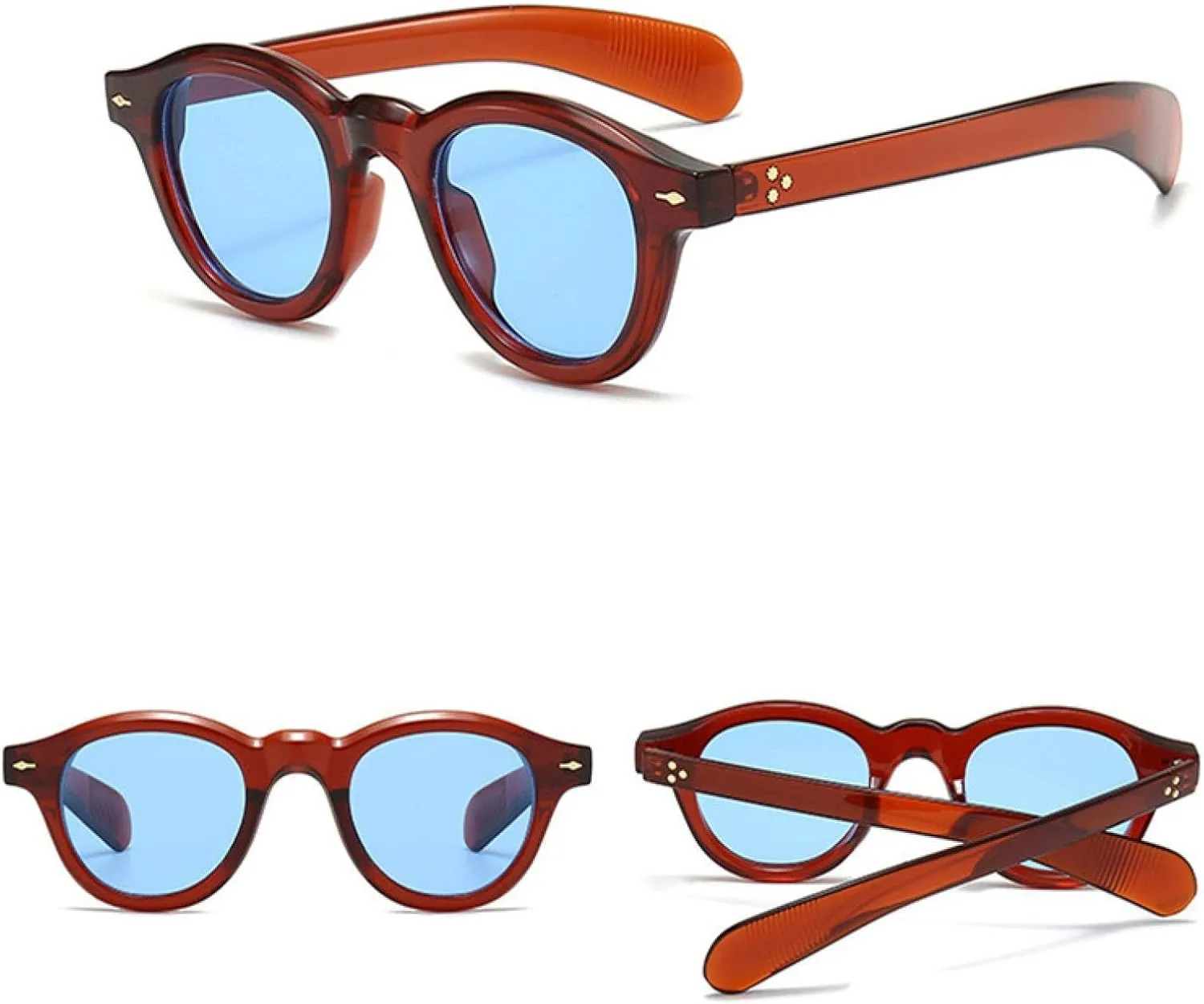 Stylish Vintage Rivet Sunglasses Ladies Men