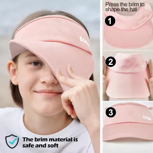 Sukeen 5 Packs Family Sun Visor Hats for Parent-Child,Lightweight Sports Hat UPF50  Sun Hat Cooling Headwear Visor for Running Outdoors