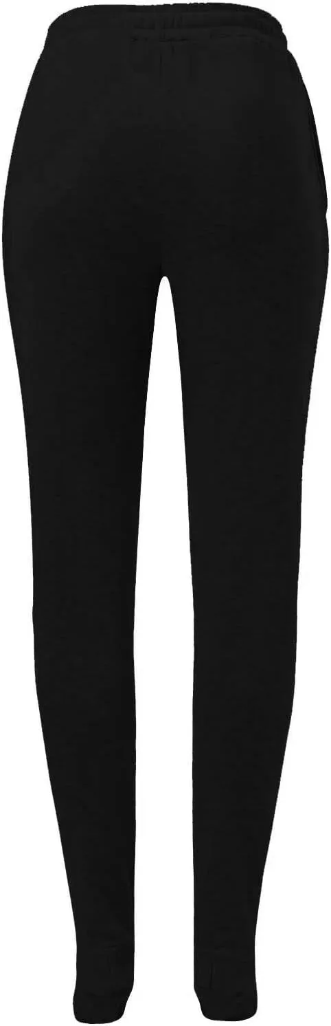 Sweatpants with Foot for Women Fleece Lined Soft Warm Drawstring Elastic Waist Pajama Pants Casual Loungewear Trouser