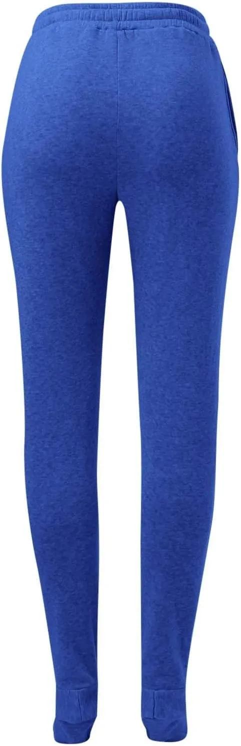 Sweatpants with Foot for Women Fleece Lined Soft Warm Drawstring Elastic Waist Pajama Pants Casual Loungewear Trouser