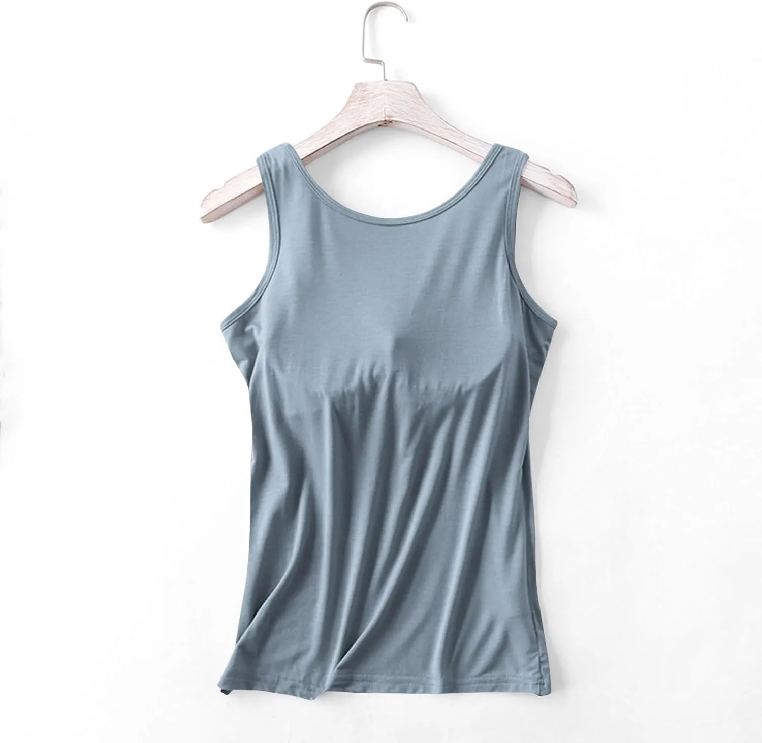 Tank Tops for Women with Built in Bras Loose Yoga Workout Top Basic Sleeveless Stretchy Gym Shirts Summer Undershirts