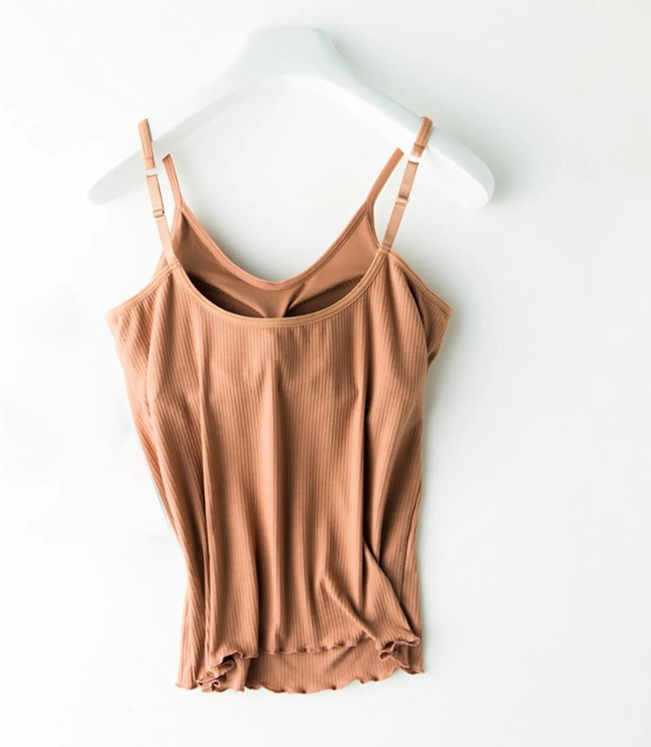 Tank Tops for Women,Shelf Bra Camisoles Adjustable Spaghetti Strap Tank Tops Built in Bra Basic Layer Cami