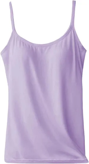 Tank Tops for Women,Shelf Bra Camisoles Adjustable Spaghetti Strap Tank Tops Built in Bra Basic Layer Cami