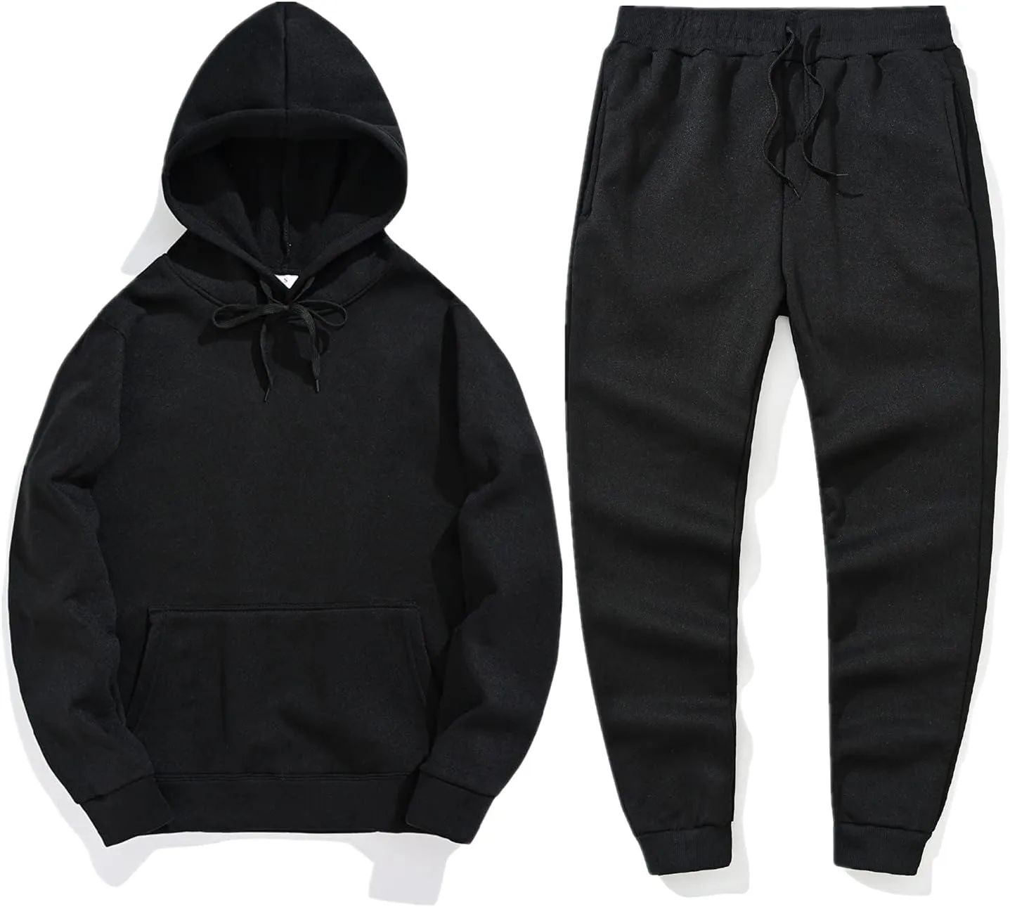 Tracksuit Men 2 Piece Set Big and Tall Long Sleeve Hooded Activewear Suits Gym Workout Training Stretchy Outfits