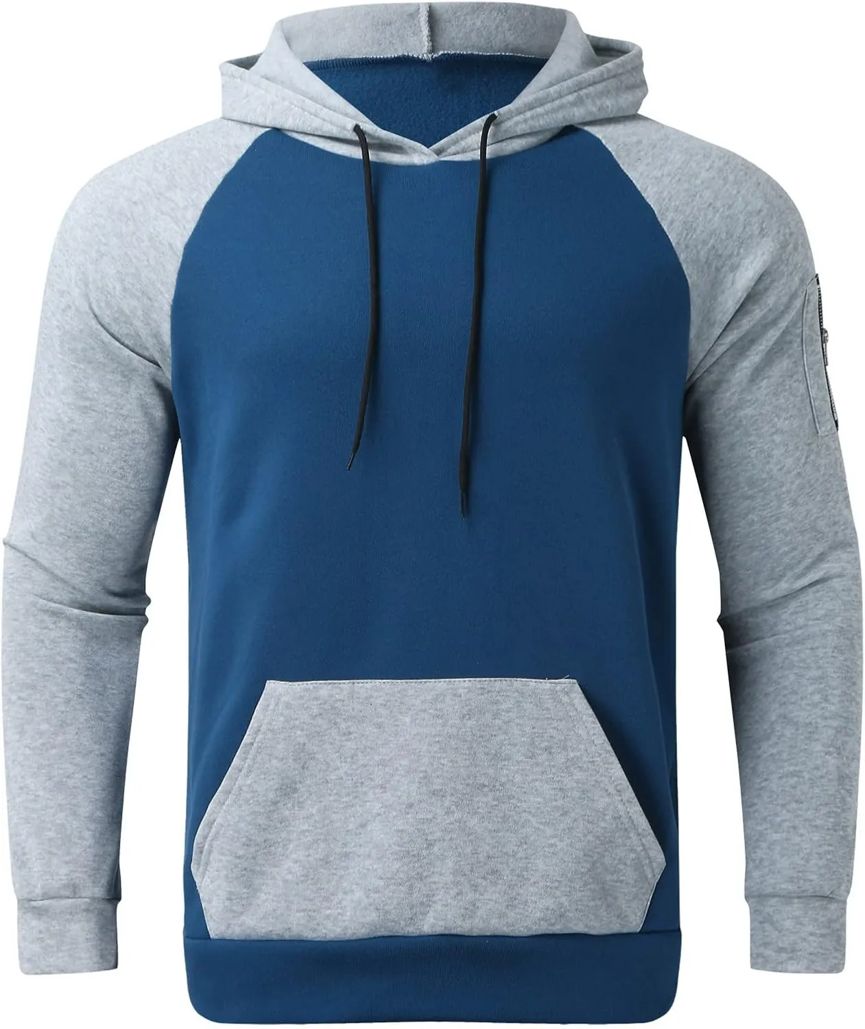 Tracksuit Men 2 Piece Set Big and Tall Long Sleeve Hooded Activewear Suits Gym Workout Training Stretchy Outfits