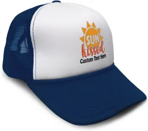 Trucker Hat Sun Kissed Summer Season Climate Sun Ocean Sun Adjustable Polyester