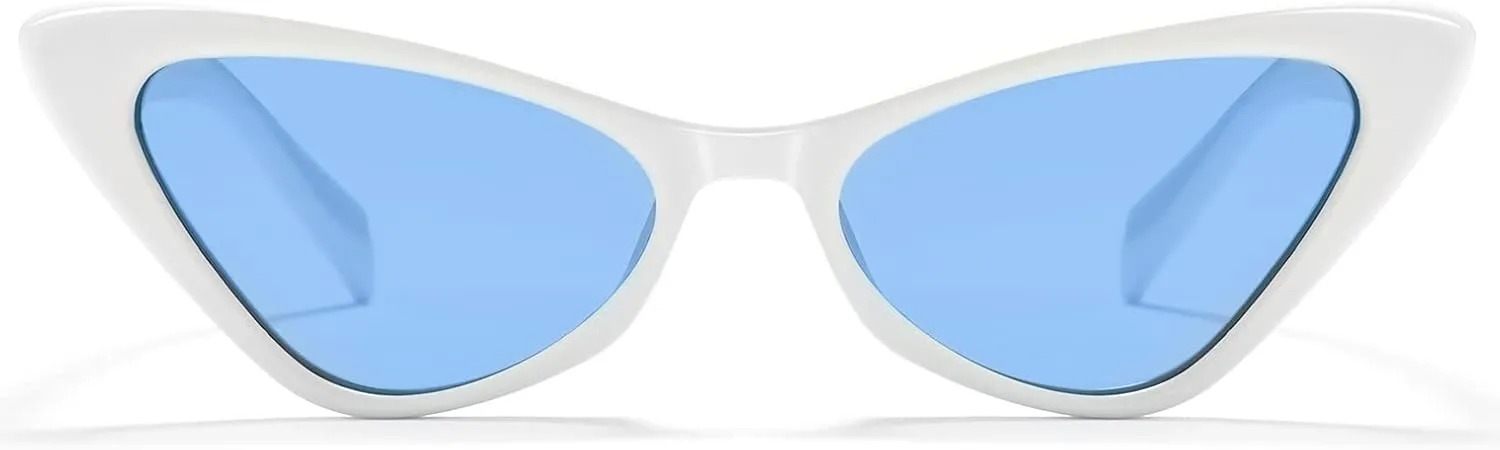 Veda Tinda Vision Cat Eye Sunglasses for Women Tinted Polarized Retro Rave Large Cateye Vintage Womens Glasses UV Protection