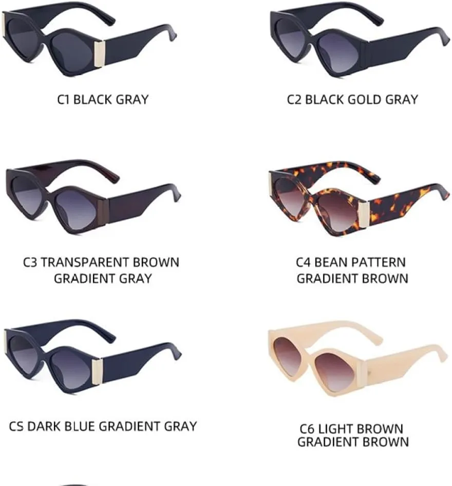 Vintage Cat Eye Sunglasses Women Retro Cateye Sun Glasses For Female Fashion Polygonal Shades Eyewear Trending