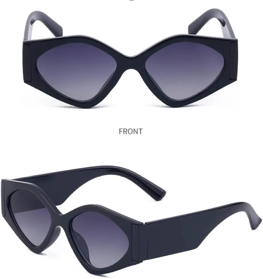 Vintage Cat Eye Sunglasses Women Retro Cateye Sun Glasses For Female Fashion Polygonal Shades Eyewear Trending