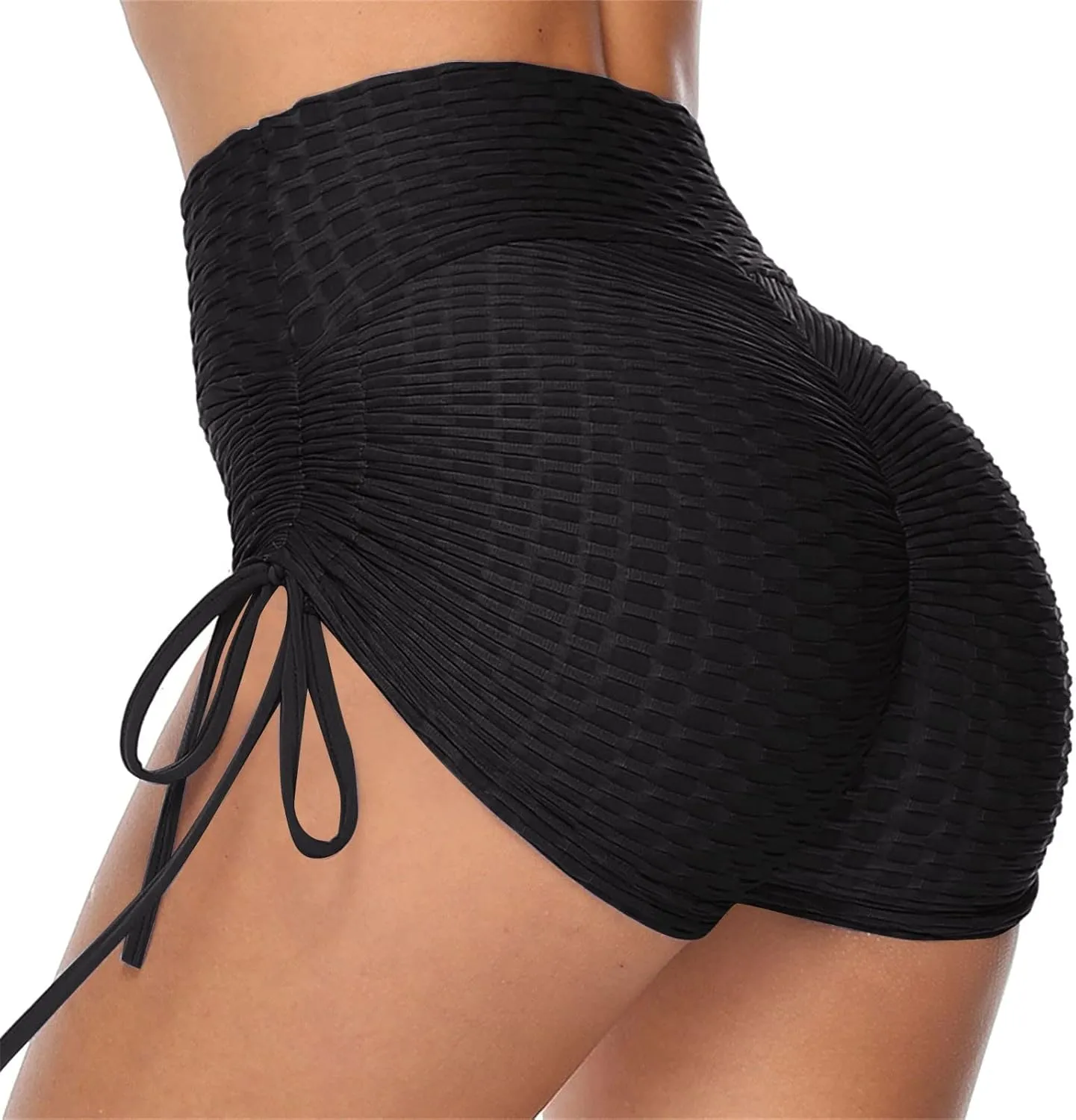 Walking Shorts for Women Black Spandex High Waist Bike Shorts Women Tummy Control Womens Plus Biker Shorts Leggings Shorts para Mujer Shorts for Women Stretchy Yoga Shorts with Pockets Black Medium