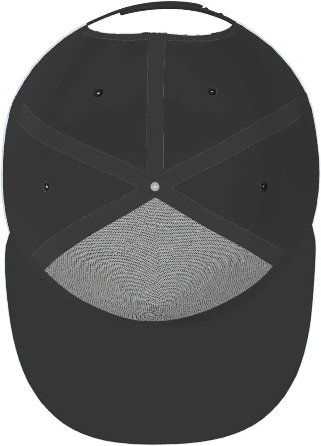 White Snowy Mountains Printed Baseball Cap, Flat Brim Hats for Men Women, Funny Adjustable Snapback Hats