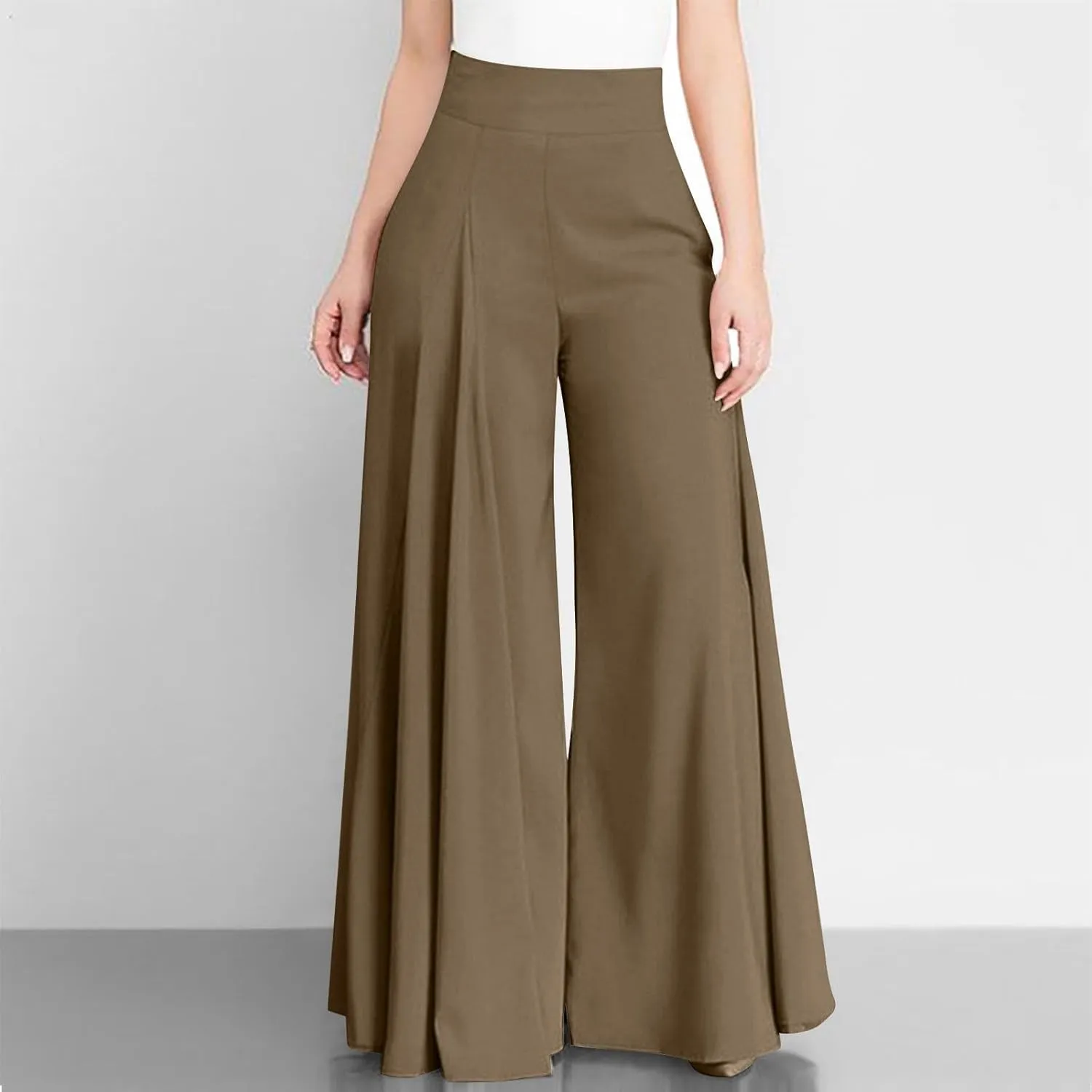 Wide Leg Pants for Women Oversized Loose Pleated High Waisted Flowy Dress Trousers Daily Fashion Business Work Pants