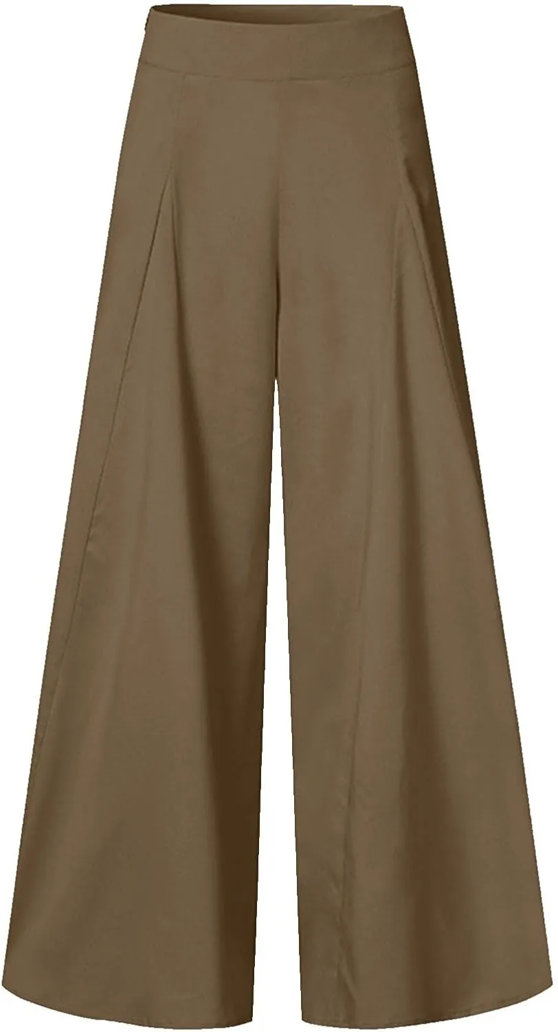 Wide Leg Pants for Women Oversized Loose Pleated High Waisted Flowy Dress Trousers Daily Fashion Business Work Pants