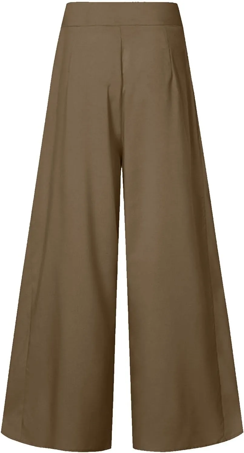 Wide Leg Pants for Women Oversized Loose Pleated High Waisted Flowy Dress Trousers Daily Fashion Business Work Pants