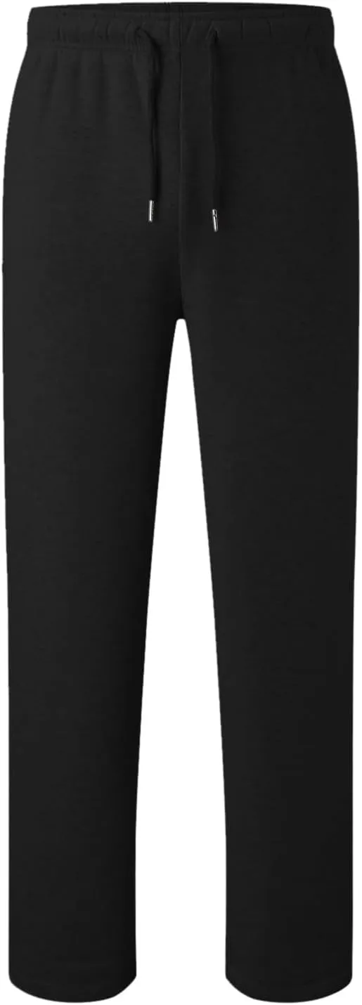 Wide Leg Sweatpants for Women Fleece Lined High Waisted Drawstring Joggers Comfy Lounge Workout Loose Pants with Pocket