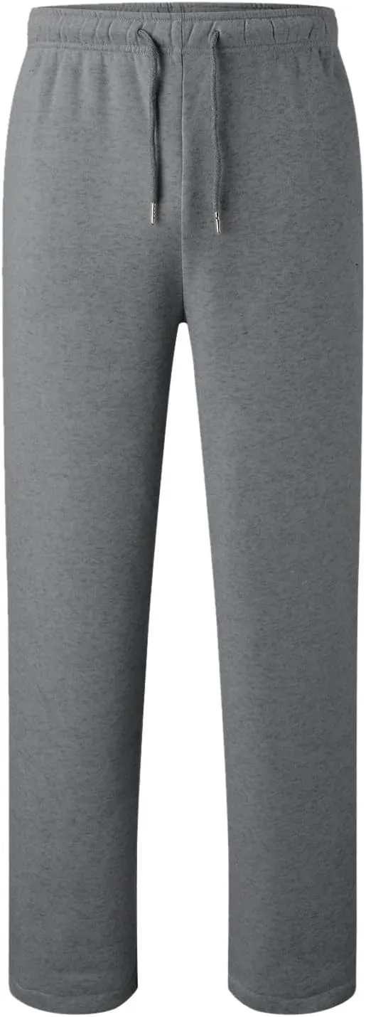 Wide Leg Sweatpants for Women Fleece Lined High Waisted Drawstring Joggers Comfy Lounge Workout Loose Pants with Pocket