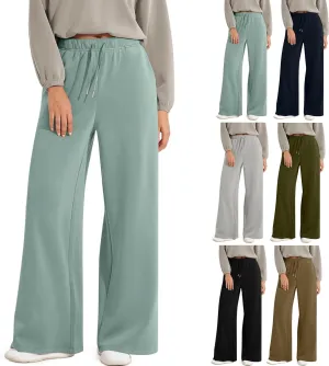 Wide Leg Sweatpants Women Baggy Joggers High Waisted Sweat Pants Lounge Straight Leg Pull on Jogger Pants with Pockets