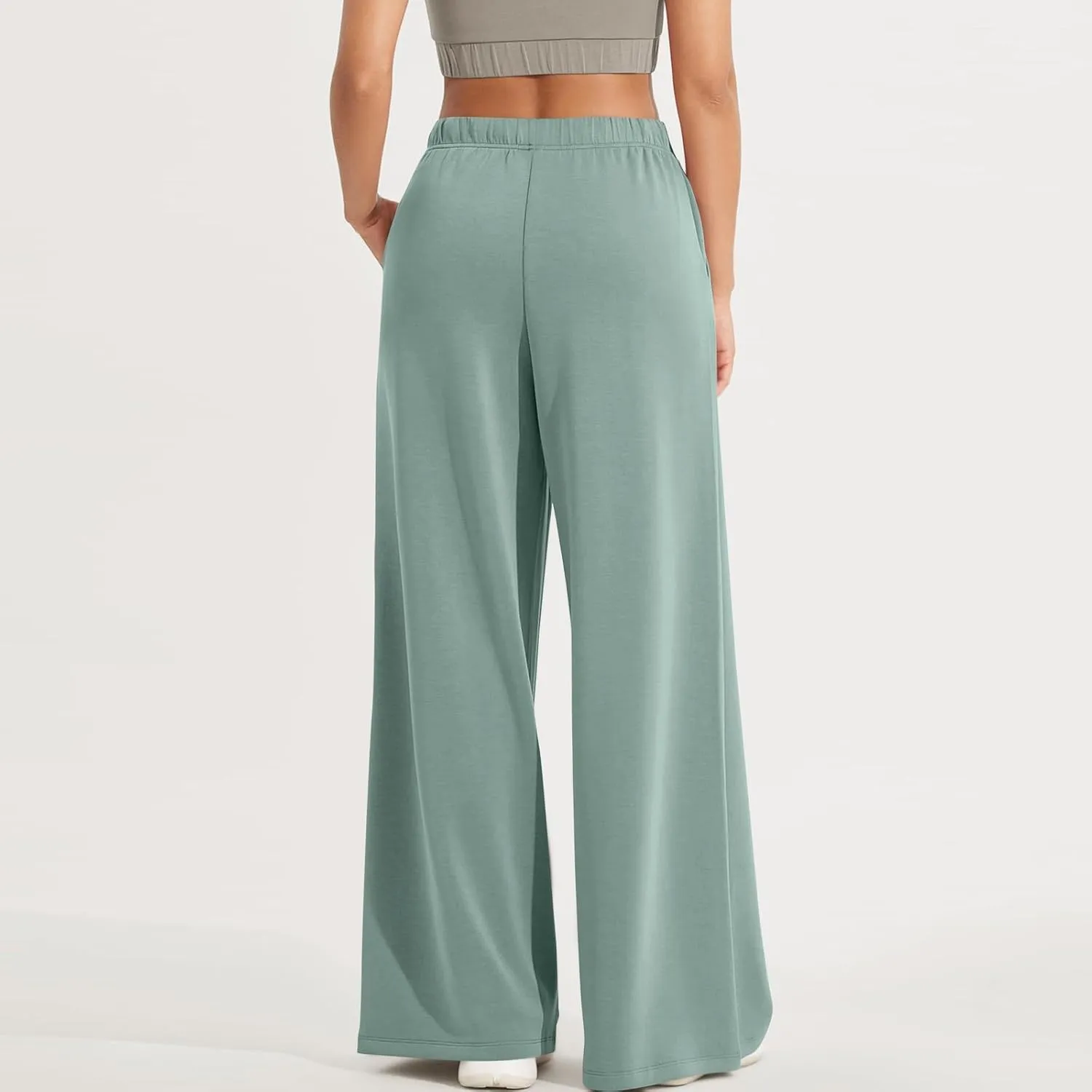 Wide Leg Sweatpants Women Baggy Joggers High Waisted Sweat Pants Lounge Straight Leg Pull on Jogger Pants with Pockets