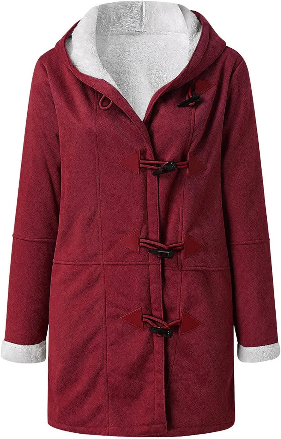 Winter Coats for Women 2023 Warm Sherpa Fleece Lined Distressed Jackets Hooded Parka Faux Suede Pea Coat Outerwear