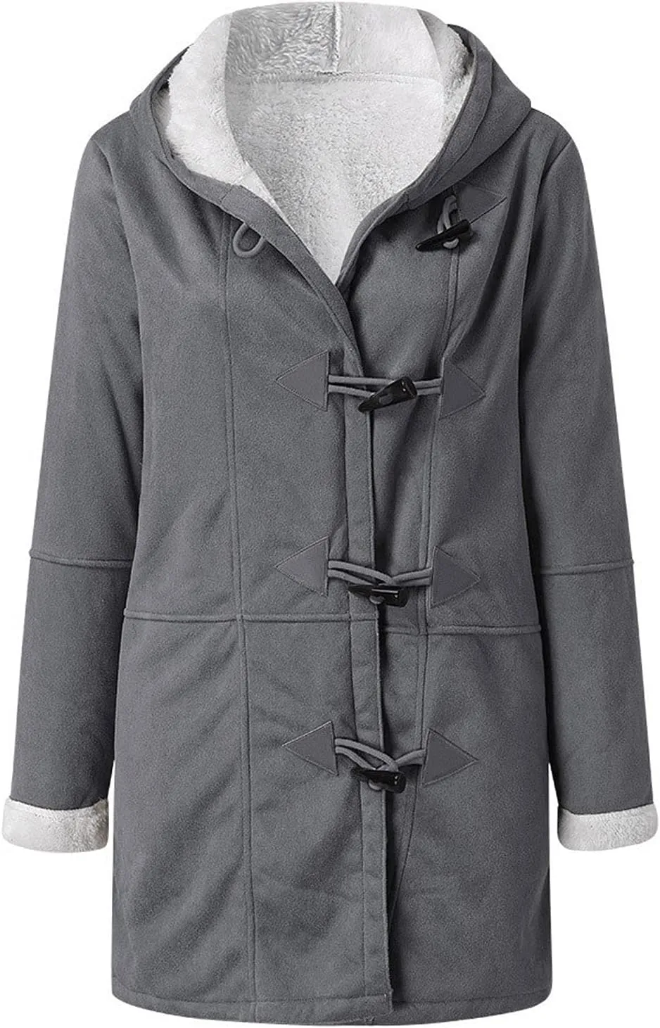 Winter Coats for Women 2023 Warm Sherpa Fleece Lined Distressed Jackets Hooded Parka Faux Suede Pea Coat Outerwear