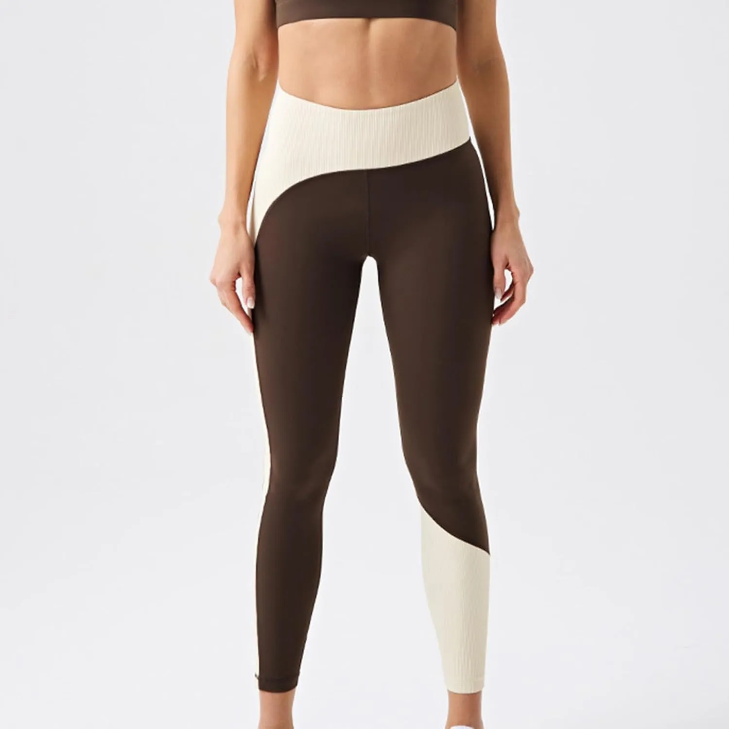 Women Legging Colorblock Butt Lifting High Waist Sports Leggings Yoga Pants Elastic Soft Skinny Comfy Fitness Trousers