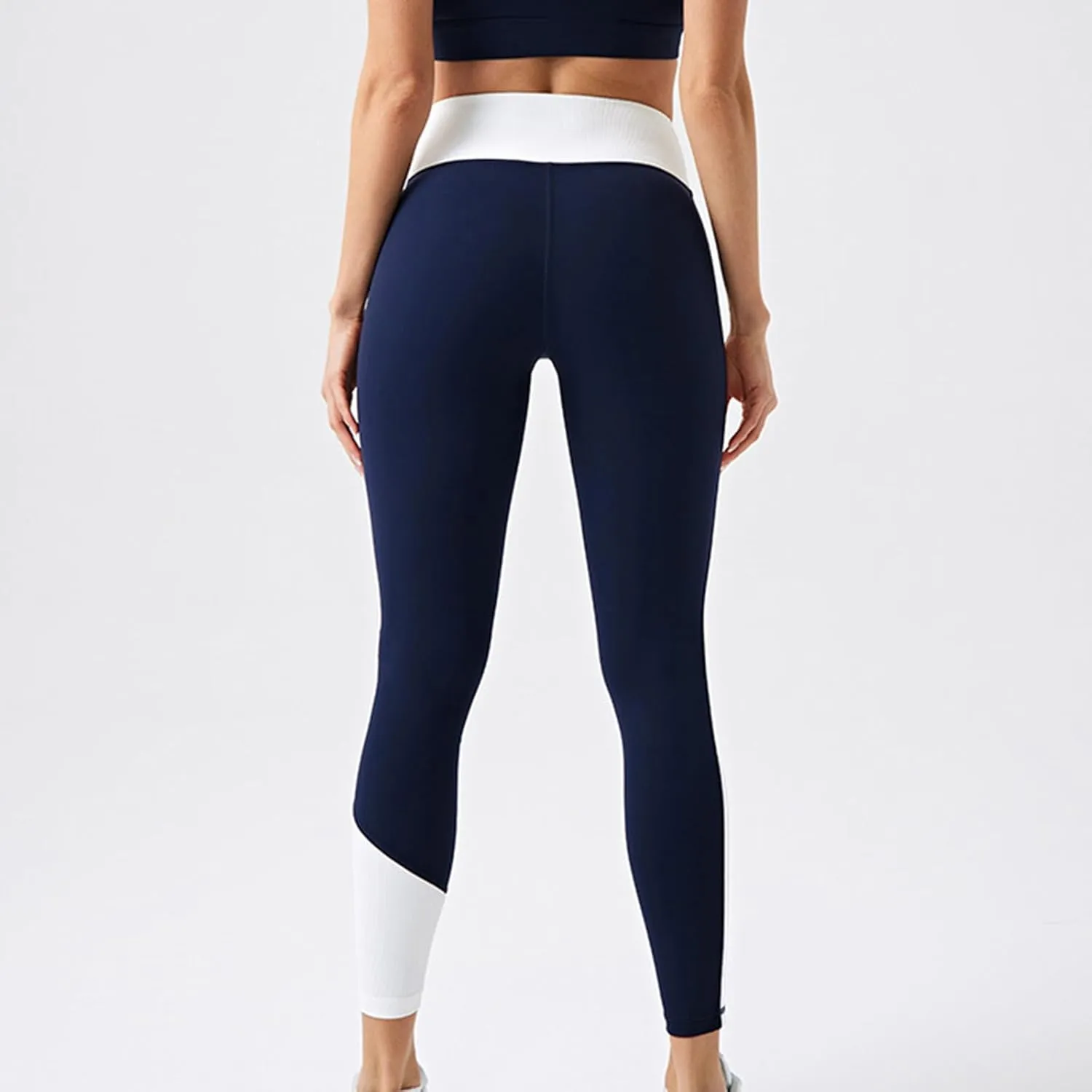 Women Legging Colorblock Butt Lifting High Waist Sports Leggings Yoga Pants Elastic Soft Skinny Comfy Fitness Trousers