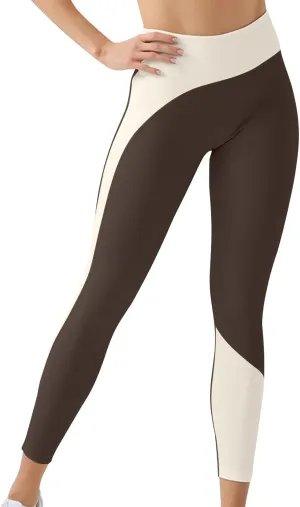 Women Legging Colorblock Butt Lifting High Waist Sports Leggings Yoga Pants Elastic Soft Skinny Comfy Fitness Trousers
