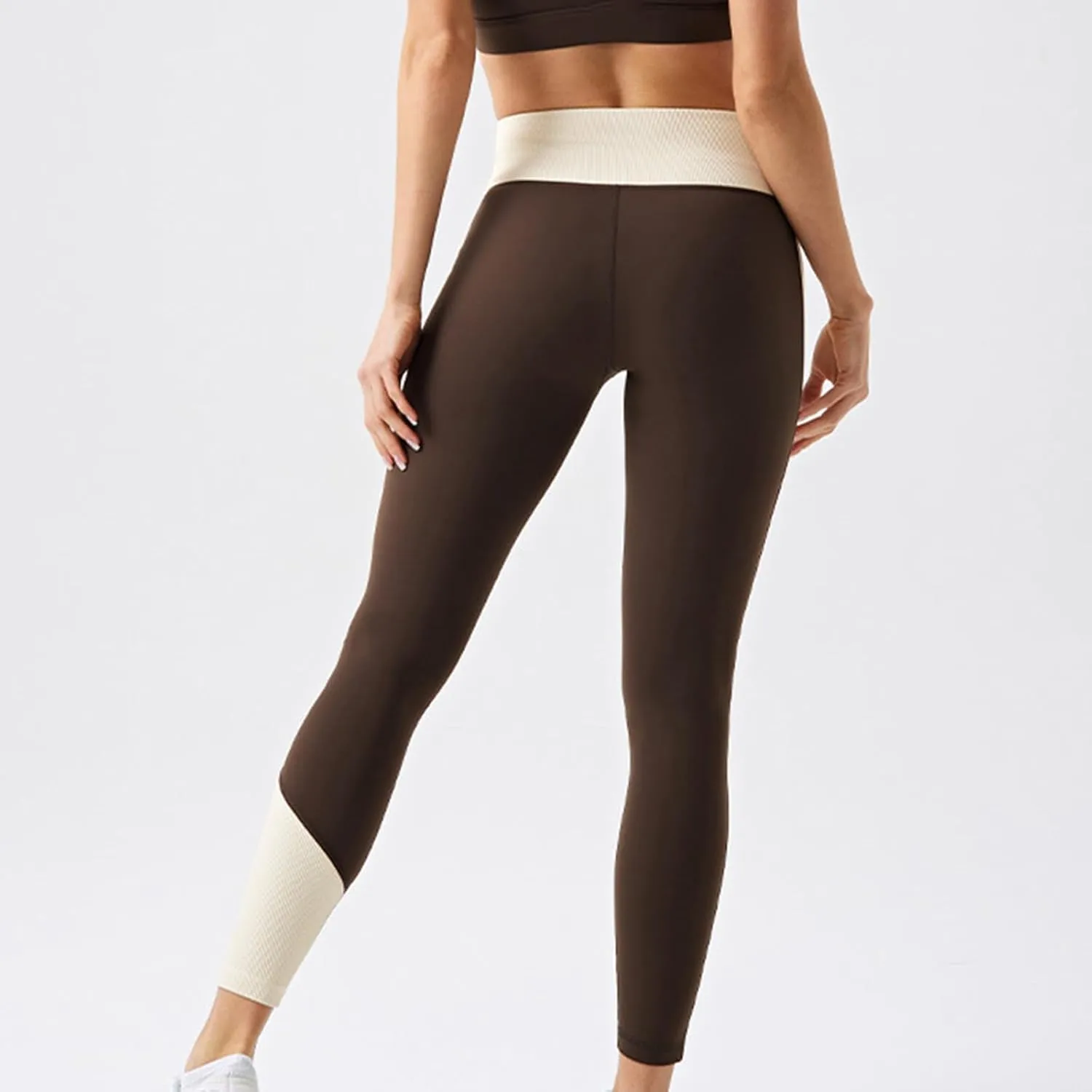 Women Legging Colorblock Butt Lifting High Waist Sports Leggings Yoga Pants Elastic Soft Skinny Comfy Fitness Trousers