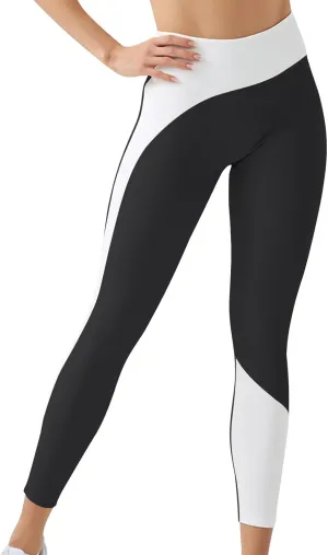 Women Legging Colorblock Butt Lifting High Waist Sports Leggings Yoga Pants Elastic Soft Skinny Comfy Fitness Trousers