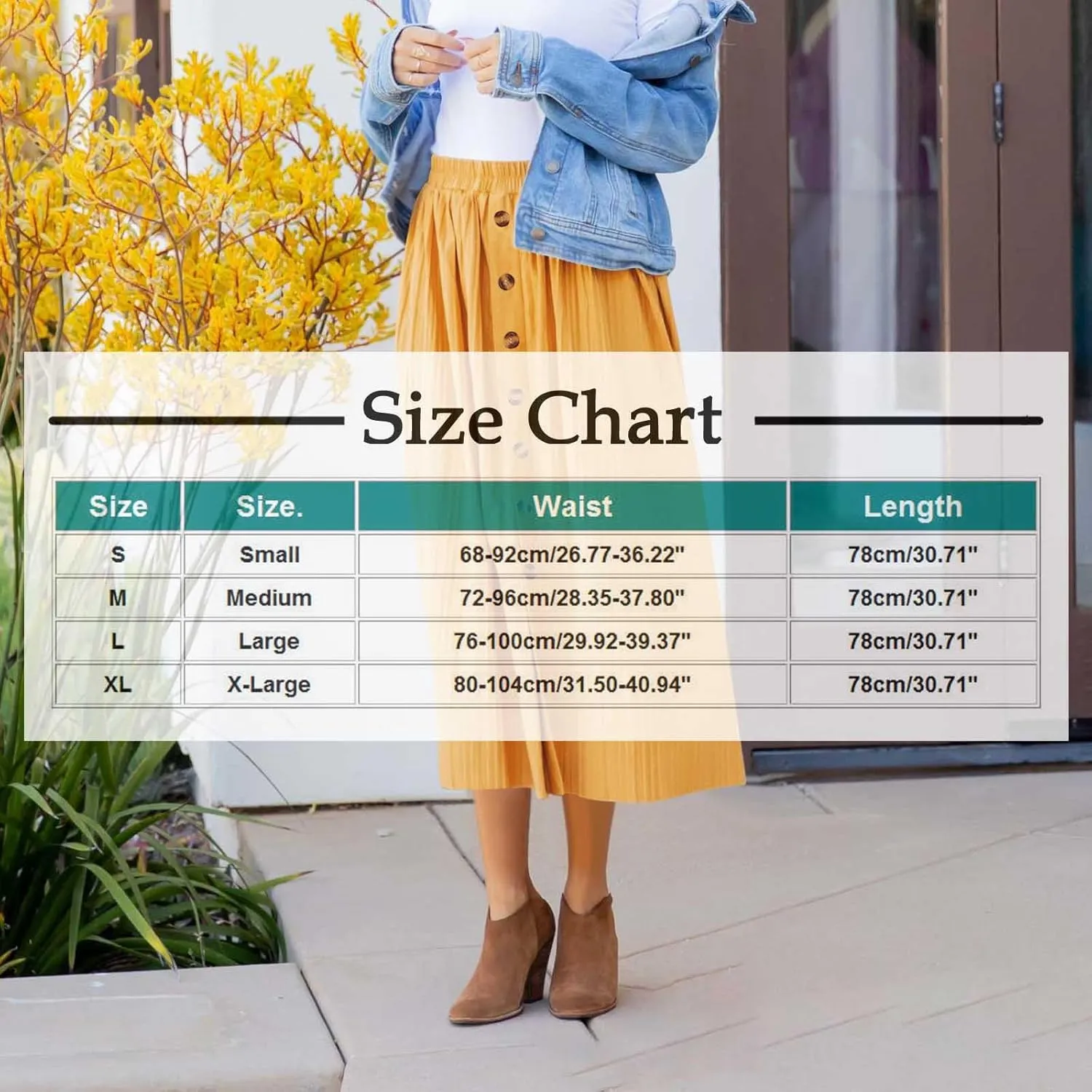 Women Lightweight Casual Flowy Long Skirt, Solid Color Basic Ruched Loose Summer Skirts Elastic Waist Comfy Breathable