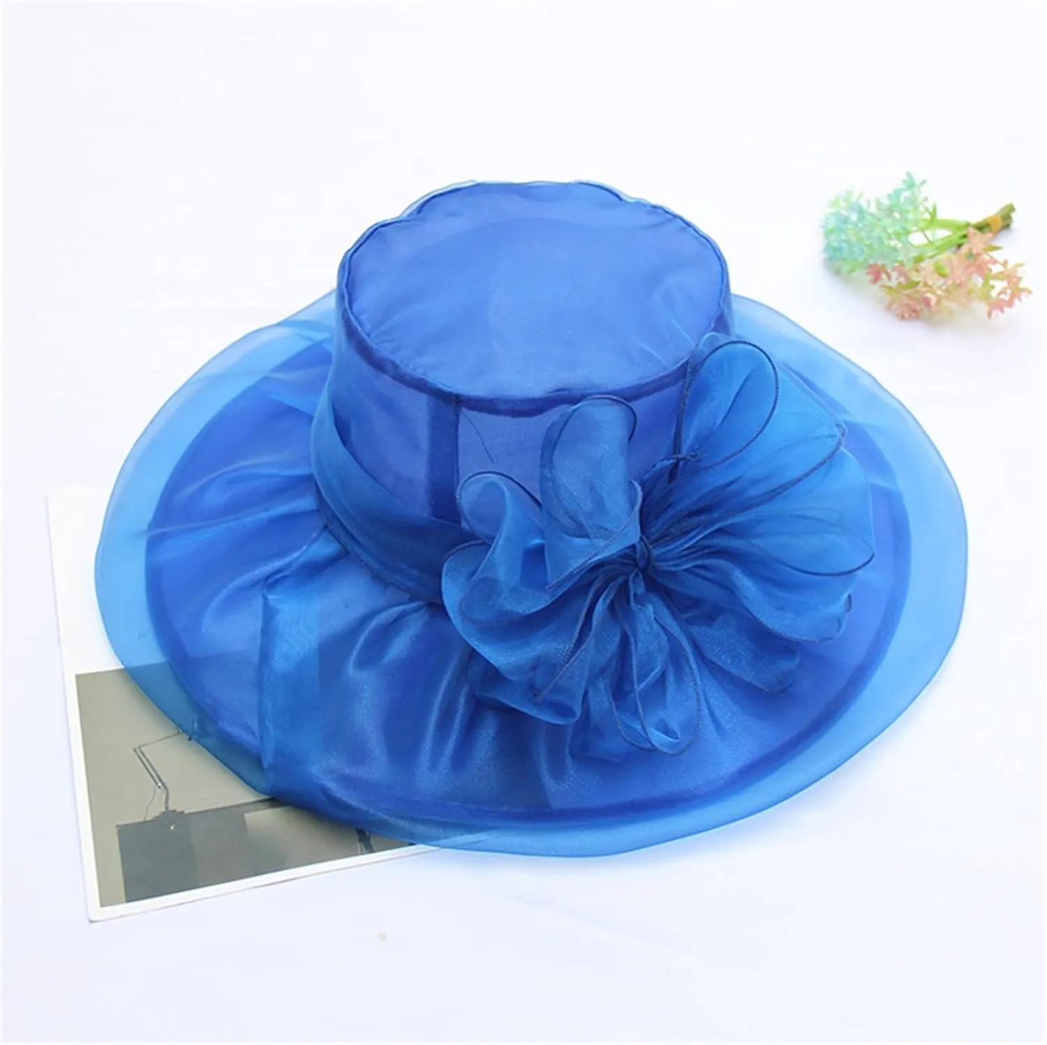 Women Summer Fascinators Hat Sun Church Wedding Hat Wide Brim Cocktail Tea Party Hat Women Fancy Hats