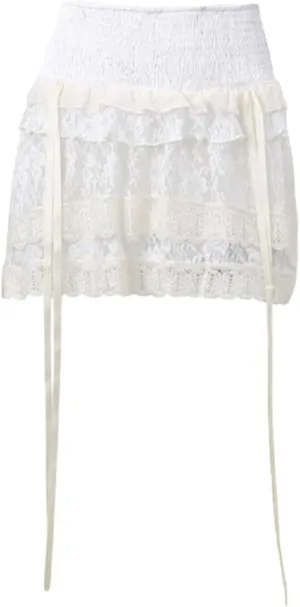 Women Y2k Pleated Layered Mini Skirt Asymmetrical Hem Flared Flowy Micro Skirt Low Waist Ruffle Hem Short Skirt