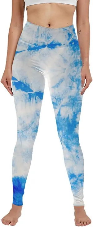 Women's American Flag Print and Tie Dye Leggings for High Waist Yoga Pants- Patriotic and Trendy Activewear for Workouts