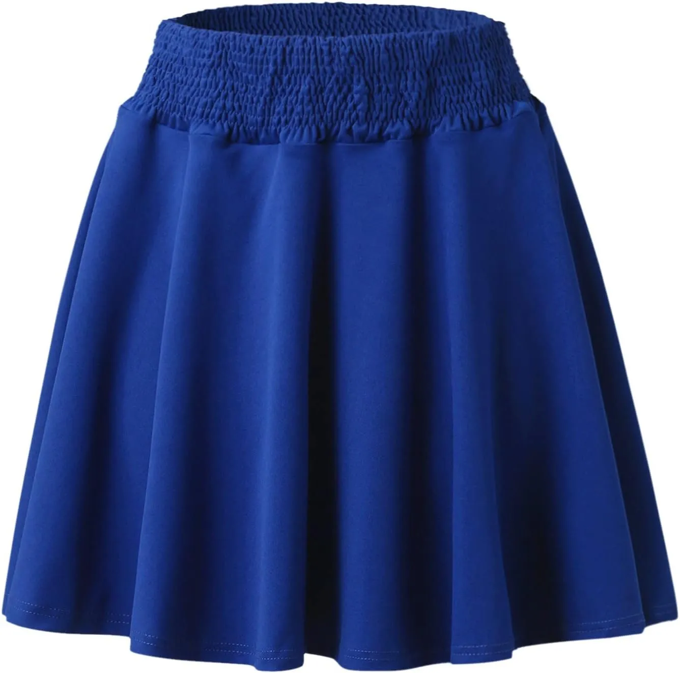 Womens Classic Elegant Pleated Skirt Casual Solid Color Mini Skirt High Waist Skater Skirt