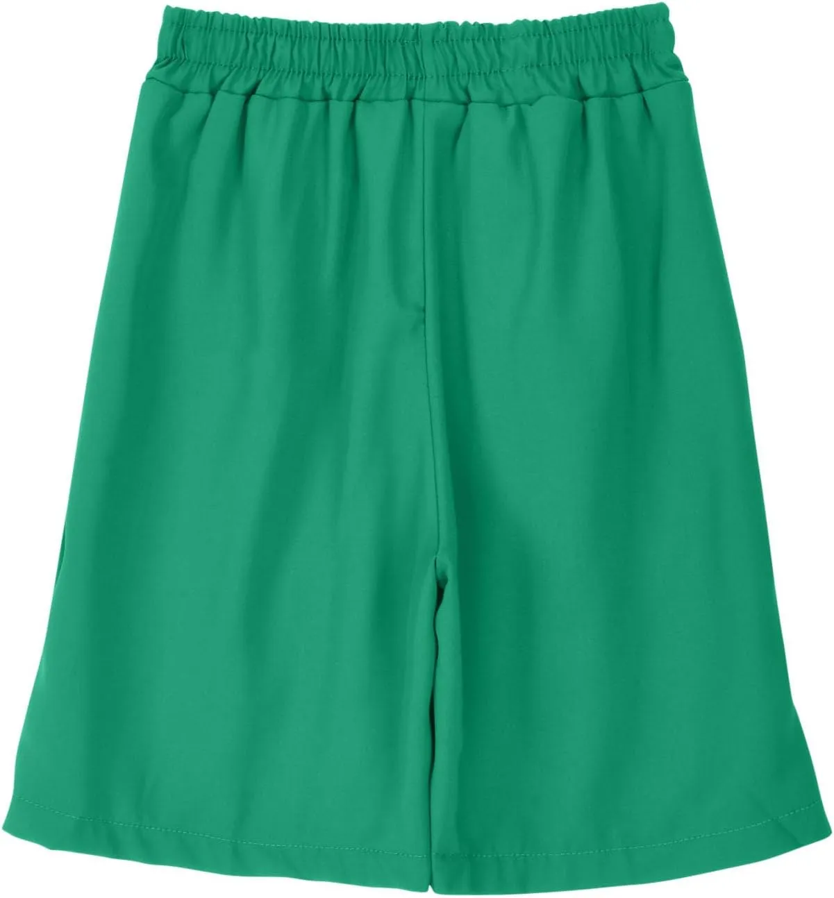 Womens Cotton Linen Shorts Casual Solid Wide Leg Shorts Comfy Elastic High Waisted Shorts Summer Beach Shorts