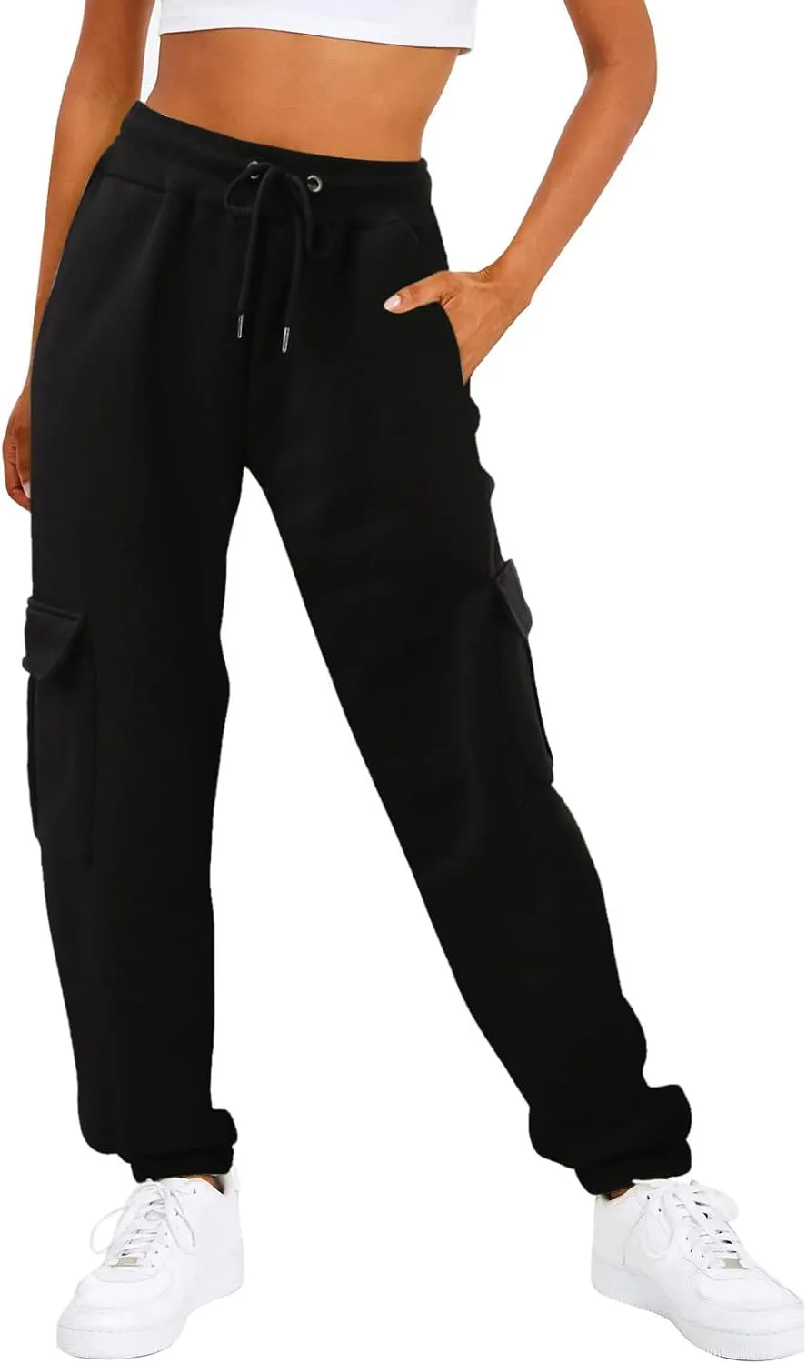 Women's High Waisted Joggers Pants Drawstring Running Athletic Sweatpants Lightweight Joggers Athletic Track Pants