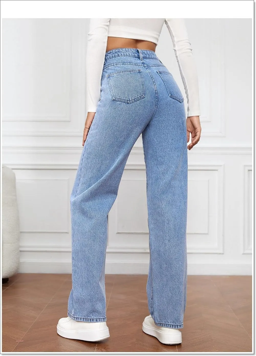 Womens Jeans Plus Size Curvy Fit Bootcut Cargo Wide Leg Denim Pants Straight High Waisted Comfort Flex Jean Pants