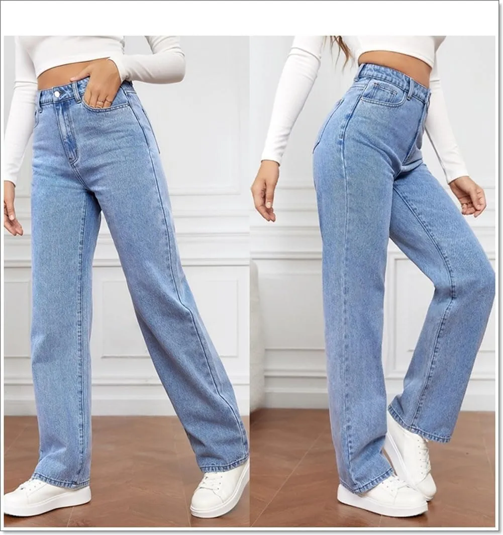 Womens Jeans Plus Size Curvy Fit Bootcut Cargo Wide Leg Denim Pants Straight High Waisted Comfort Flex Jean Pants