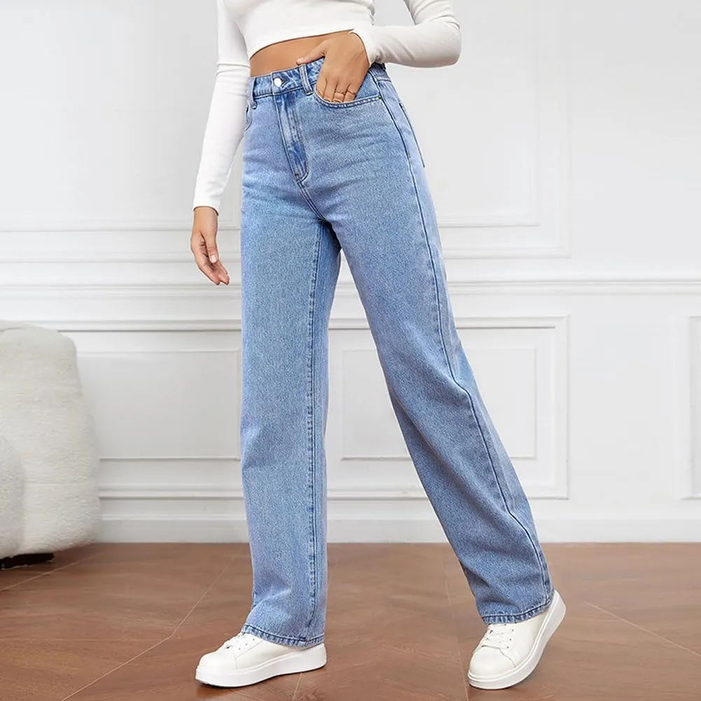Womens Jeans Plus Size Curvy Fit Bootcut Cargo Wide Leg Denim Pants Straight High Waisted Comfort Flex Jean Pants