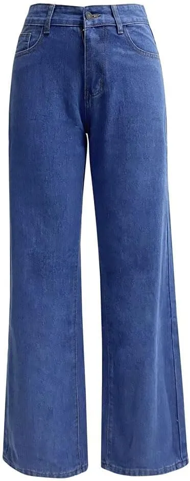 Womens Jeans Plus Size Curvy Fit Bootcut Cargo Wide Leg Denim Pants Straight High Waisted Comfort Flex Jean Pants