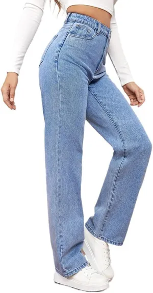 Womens Jeans Plus Size Curvy Fit Bootcut Cargo Wide Leg Denim Pants Straight High Waisted Comfort Flex Jean Pants