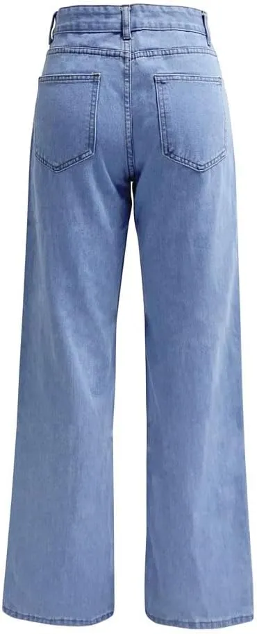 Womens Jeans Plus Size Curvy Fit Bootcut Cargo Wide Leg Denim Pants Straight High Waisted Comfort Flex Jean Pants