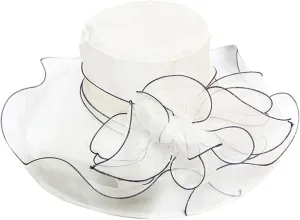 Womens Kentucky Church Derby Hats Fascinators Womens Summer Tea Party Hats Wide Brim Organza Church Hats Sun Hats