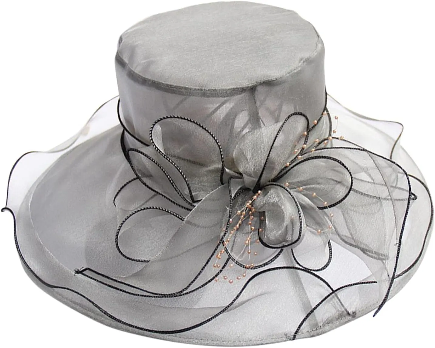Womens Kentucky Church Derby Hats Fascinators Womens Summer Tea Party Hats Wide Brim Organza Church Hats Sun Hats