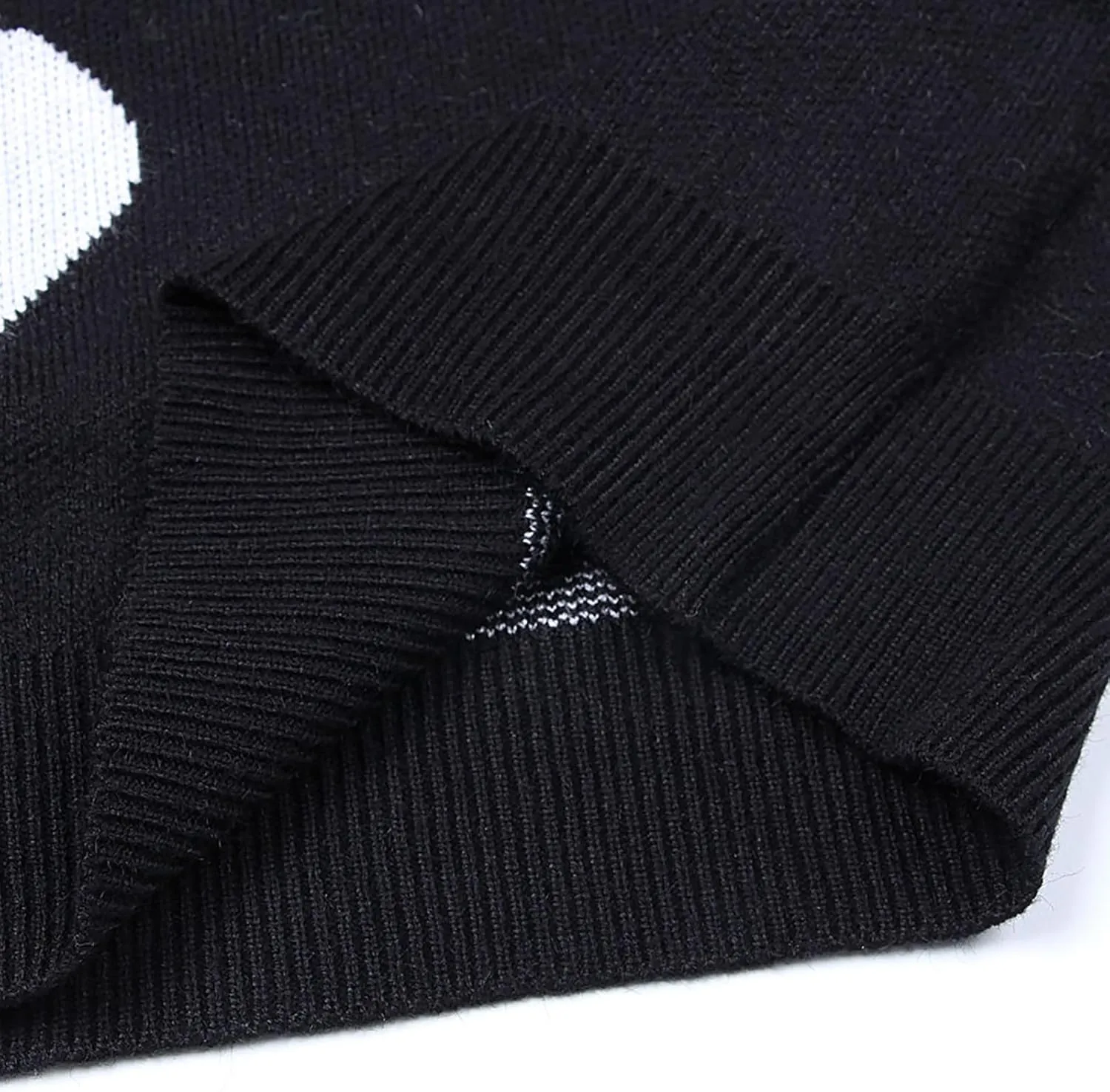 Women's Pullover Sweaters Long Sleeve Crew Neck Cute Multi-Hearts Knitted Casual Sweater