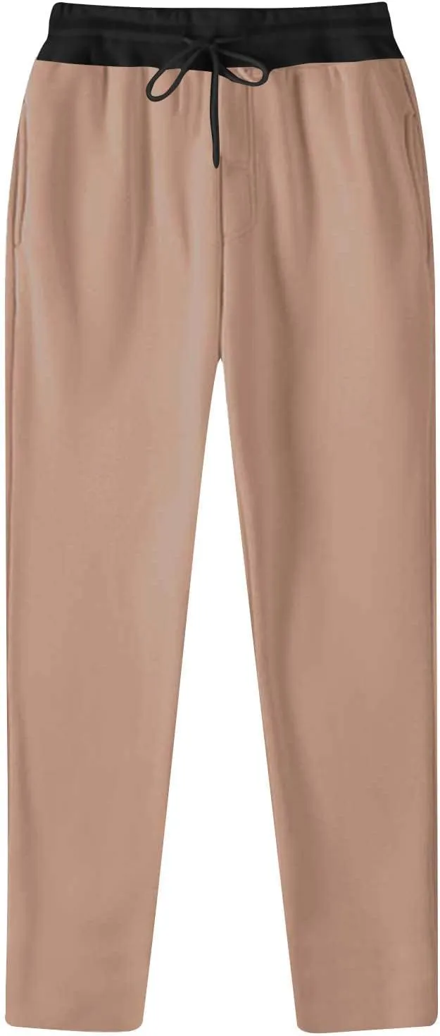 Womens Sweatpants 2024 Fleece Lined Pants Drawstring Wide Leg Pants with Pockets