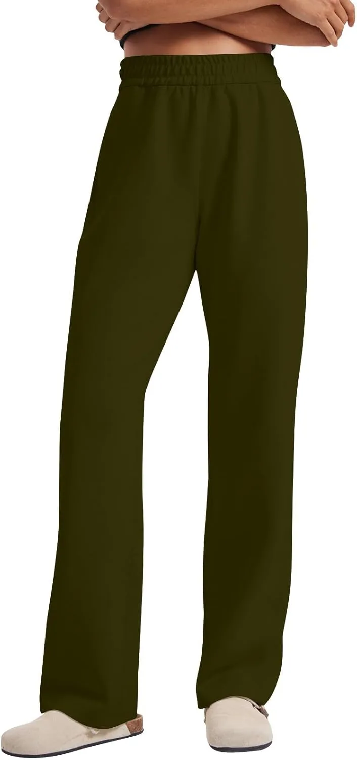 Womens Sweatpants with Pockets Soft Baggy Modal Drawstring Waist Wide Leg Pants Outdoor Workout Pants