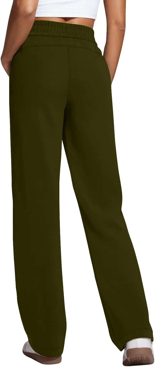 Womens Sweatpants with Pockets Soft Baggy Modal Drawstring Waist Wide Leg Pants Outdoor Workout Pants
